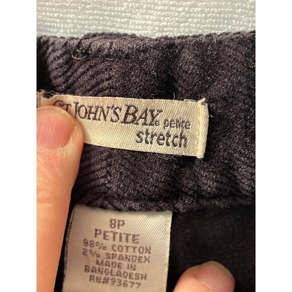 St. John’s Bay women’s corduroy pants petite stretch spandex wide‎ leg size 8P - Picture 4 of 5